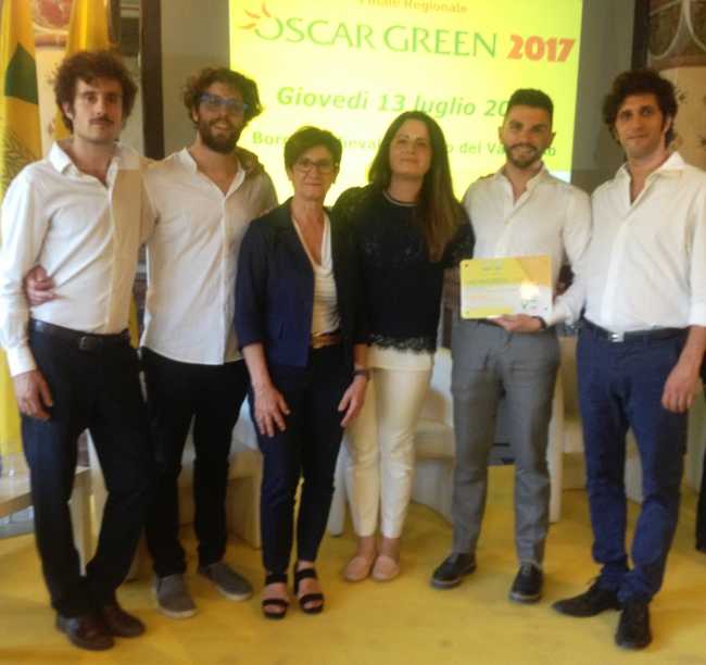 Oscar Green con Tre Jolie direttore Maria Lucia Benedetti presidente Sara Baudo e Gianluca Bergamaschi