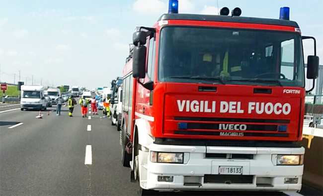 autstrada bloccata incidente