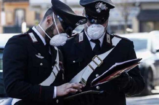 carabinieri mascherina covid