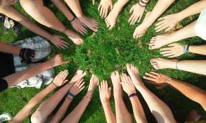 squadra mani gruppo