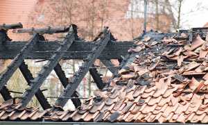 tetto bruciato incendio