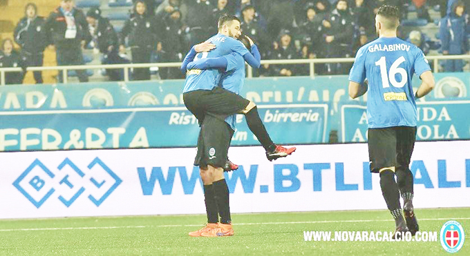 Novara sconfitto di nuovo in casa 1-2 dal Frosinone