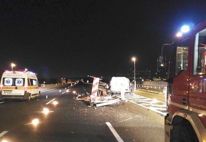 Incidente allo svincolo Novara-Est dell’A4. Coinvolti due furgoni