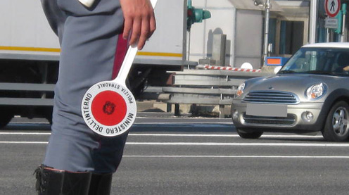 polizia stradale paletta stivali